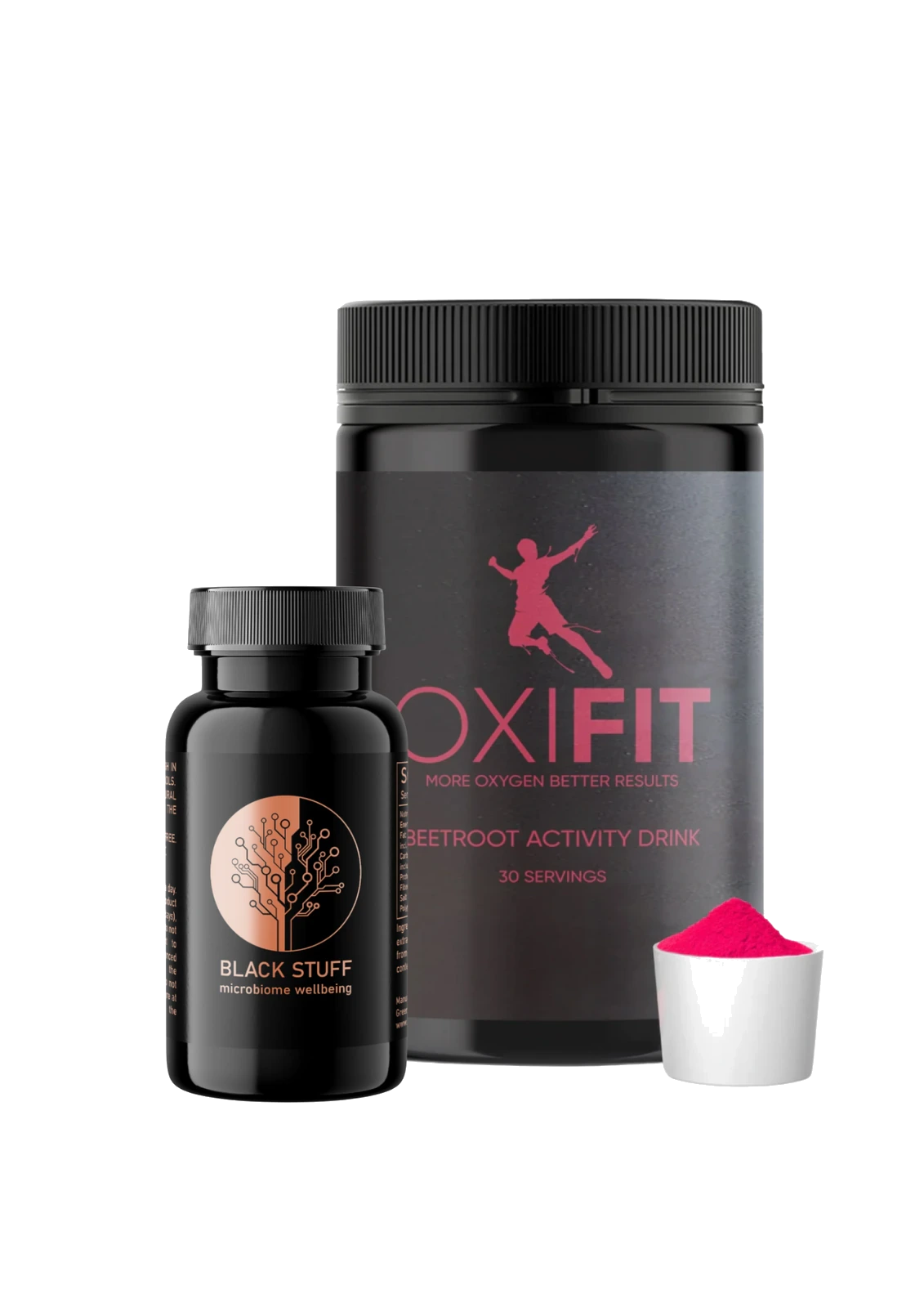 Black Stuff pulber, 90 kapslit + OxiFit spordijoogi pulber